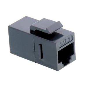 Value RJ-45 Keystone Modular Coupler, Cat.6, unshielded, black