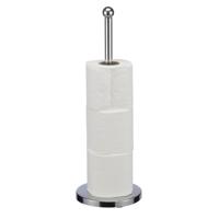 Toiletrolhouder - 42 cm - RVS zilver - wc-rol houder - houder voor toiletrollen/toiletpapier