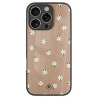 iPhone 16 Pro glazen hardcase - Sweet daisies