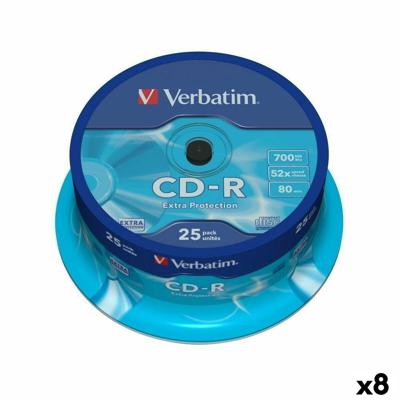CD-R Verbatim Extra Protection 700 MB 52x 25 Onderdelen (8 Stuks)