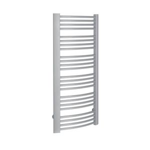 Handdoekradiator Sapho Egeon Gebogen 59.5x123.8 cm Zilver