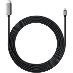 Satechi ST-YH8KCM USB-C-displaykabel USB-C / HDMI Aansluitkabel HDMI-A-stekker, USB-C stekker 1.96 m Grijs, Zwart 8K UHD