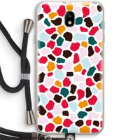 Colored Giraffe: Samsung Galaxy J7 (2017) Transparant Hoesje met koord