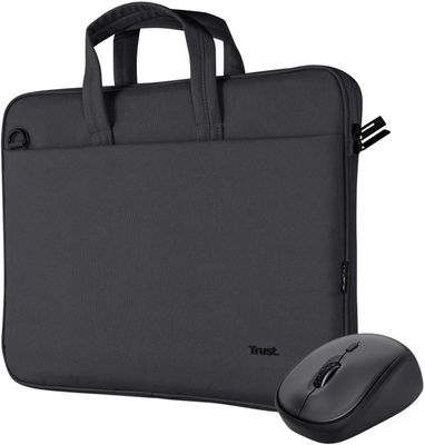 Trust Bologna Laptoptas en muisset Laptop tas Zwart