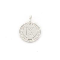 Imotionals Ronde Kettinghanger Letter K Zilver