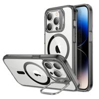 iPhone 14 Pro Classic Hybrid Case with Stash Stand (HaloLock) - Clear Black