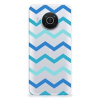 Nokia X10 | X20 TPU bumper Zigzag Blauw - thumbnail