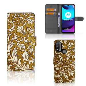 Wallet Case Motorola Moto E20 | E30 | E40 Barok Goud