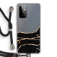 Gouden marmer: Samsung Galaxy A72 5G Transparant Hoesje met koord