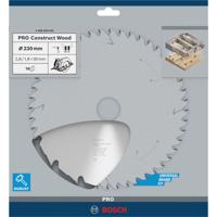 Bosch Professional Cirkelzaagblad PRO Construct Wood | Ø 230 x 2,8 x 30mm 16T - 2608640635