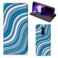 OnePlus 8 | Hoesje met Magneet | Waves Blue OnePlus 8 | Hoesje met Magneet | Waves Blue