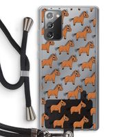 Pony: Samsung Galaxy Note 20 / Note 20 5G Transparant Hoesje met koord
