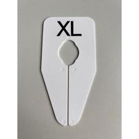 Maataanduider ovaal wit/zwart XXL