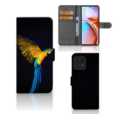 Motorola Edge 40 Pro | Telefoonhoesje | Met pasjeshouder | Papegaai