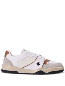 DSQUARED2 baskets Spiker en cuir à broderies - Blanc