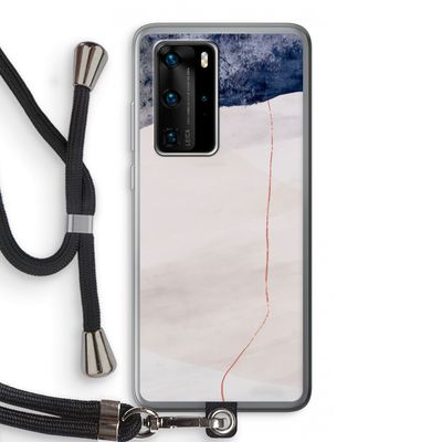Stone White: Huawei P40 Pro Transparant Hoesje met koord