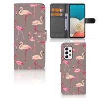 Samsung Galaxy A53 | Telefoonhoesje | Met pasjeshouder | Flamingo