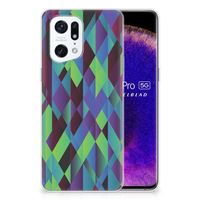 OPPO Find X5 Pro TPU Hoesje Abstract Green Blue