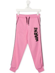 Marni Kids pantalon de jogging à logo imprimé - Rose