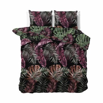 Dekbedovertrek Velvet Aurora - Eenpersoons (140x220 cm) - Meerkleurig Microvezel - Dessin: Bloemen, Natuur - Manilla - Dekbed-Discounter.nl