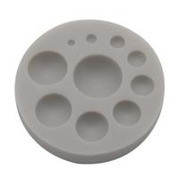 Ronde siliconen fondant taart schimmel DIY bakken decoratie chocolade tool (grijs)