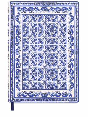 Dolce & Gabbana carnet à fleurs - Bleu