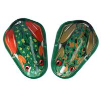 Klik klak kikker - van blik - maakt geluid - 6,5 cm - oud Hollands speelgoed - kikkers