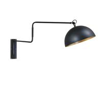 Masterlight Zwarte wandleeslamp Industria Gold 3198-30-08