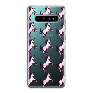 Musketon Unicorn: Samsung Galaxy S10 Plus Transparant Hoesje