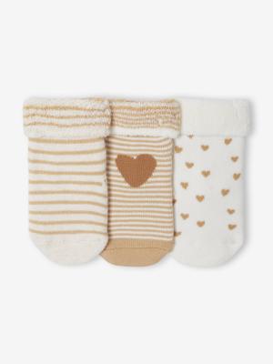 Set van 3 paar sokken > babymeisje hazelnoot