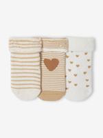 Set van 3 paar sokken > babymeisje hazelnoot