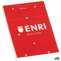 Schrijfblok ENRI Rood A7 80 Lakens (10 Stuks)