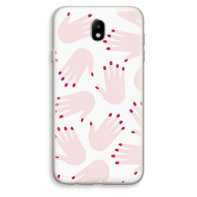 Hands pink: Samsung Galaxy J7 (2017) Transparant Hoesje