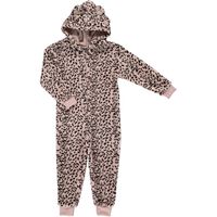 Zachte luipaard/cheetah print onesie voor dames roze maat L/XL L/XL  - - thumbnail