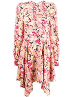 Stella McCartney robe asymétrique à fleurs - Rose - thumbnail