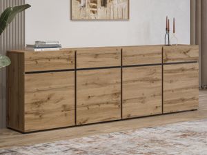 Dressoir CROSSAIR 4 deuren 4 lades wotan eik