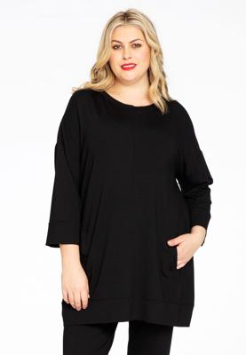 Yoek Shirt wijd LOUNGE | Zwart | Maat 58/60