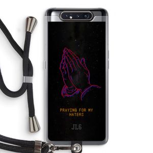Praying For My Haters: Samsung Galaxy A80 Transparant Hoesje met koord