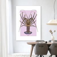 Urban Cotton Wandkleed 'Langosta' 80 x 110cm in Frame - black