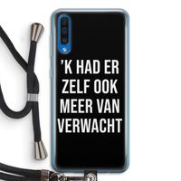 Meer verwacht - Zwart: Samsung Galaxy A50 Transparant Hoesje met koord