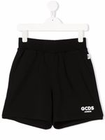 Gcds Kids short de sport à logo imprimé - Noir