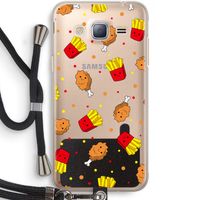 Chicken 'n Fries: Samsung Galaxy J3 (2016) Transparant Hoesje met koord