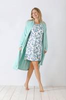 Zachte turquoise velours fleece dames badjas