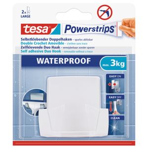 1x Tesa Powerstrips duohaken waterproof klusbenodigdheden