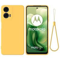 Motorola Moto G04/G24 Liquid Siliconen Hoesje - Geel - thumbnail