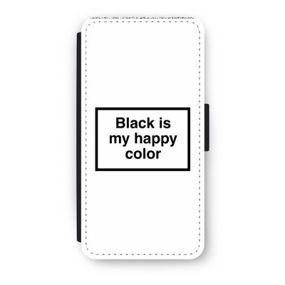 Black is my happy color: iPhone 7 Plus Flip Hoesje