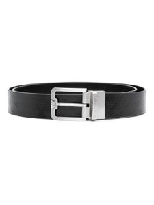 Emporio Armani ceinture en cuir à boucle - Noir