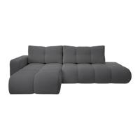 by fonQ Charme Hoekbank Links met Slaapfunctie - Chenille - Antraciet