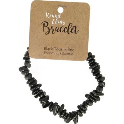 Steengoed Splitarmband toermalijn zwart