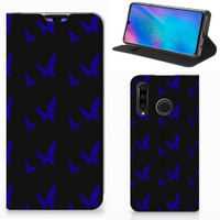 Huawei P30 Lite New Edition Hoesje met Magneet Vlinder Patroon - thumbnail